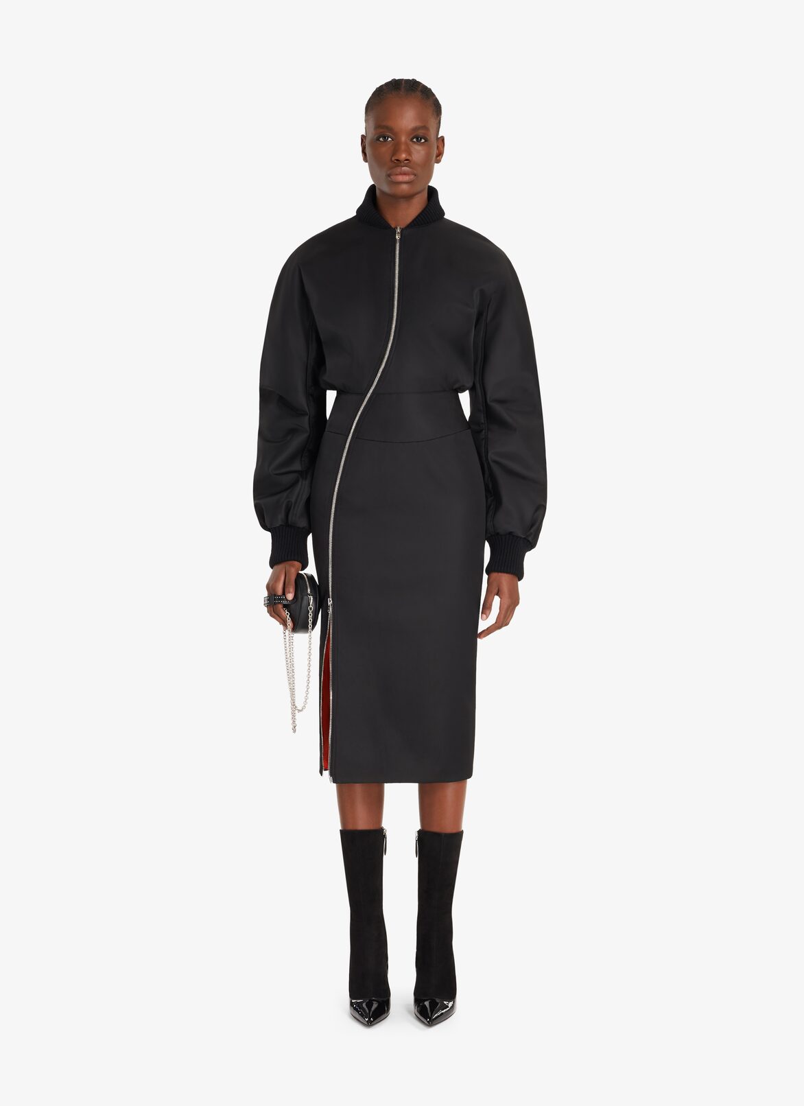 Midi Bomber Dress ALAÏA BLACK MIDI BOMBER DRESS